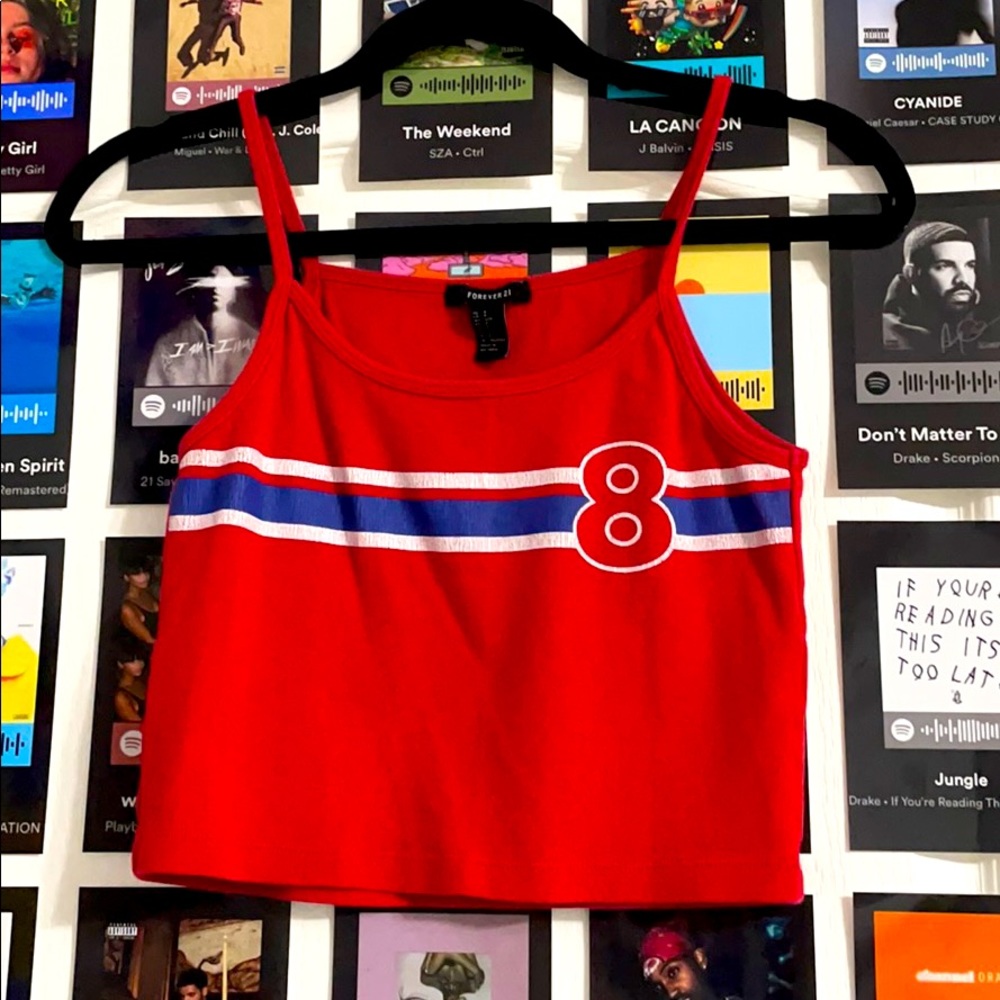 Red White and Blue Crop Top